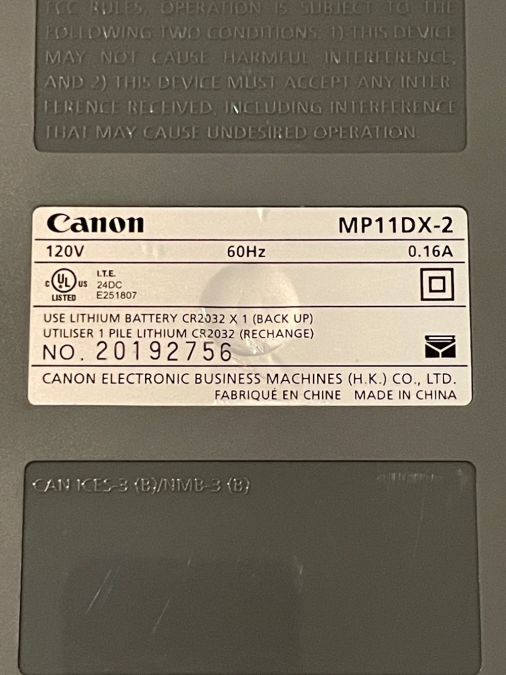 Canon MP11DX Printing Calculator with Clock and Calendar - Picture 7 of 9